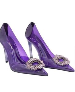 New Listingn e w | purple Good American Cinder-f*cking-rella pump jeweled vamp | size 7.5