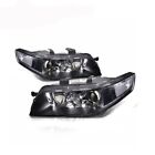 For 04-05 Acura TSX Projector Headlights Black Clear for OE HID models