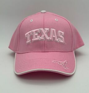 Texas Longhorns University NCAA Vtg Pink Women’s Strap Snap Back Sports Hat Cap