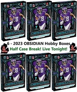New ListingChicago Bears Break 622 x6 2023 OBSIDIAN Football HOBBY BOX HALF CASE