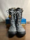 Columbia Minx BL5964-033 Womens Grey Faux Fur Lace Up Snow Boots Size 9