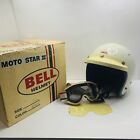Vintage 1975 Bell Moto Star Helmet Motorcycle White Size 7 1/8 Magnum 2 In Box
