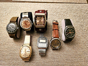 Watch Lot of 7 Modern & Vintage Working & Non Working Mens