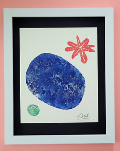 New ListingJOAN MIRO + 1971 BEAUTIFUL SIGNED PRINT MOUNTED AND FRAMED 11x14in + BUY NOW!!