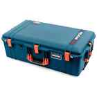 Indigo Blue & Orange Pelican 1615 Air case. Empty & combo lid pouch.