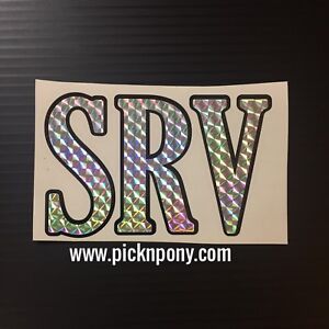 SRV Vaughan Holographic Prism Black Outline Sticker Decal First Wife Guitar