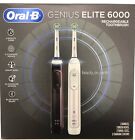 Oral-B Genius Elite 6000 Rechargeable Electric Toothbrush, White & Black, (2 pk)