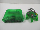 Nintendo 64 Translucent Green Console With Controller Tested Working Great Shape