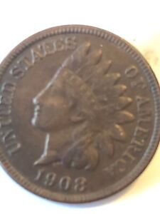 1908-S Indian Head Penny AU+
