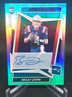 2022 Rookies & Stars BAILEY ZAPPE Silver Holo RC AUTO Numbered 242/299 PATRIOTS