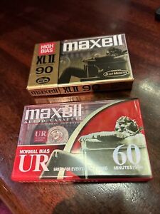 New ListingMaxell XL-II 90-minute  UR 60 Min Cassette  Hi Output Magnetite Sealed Lot Of 2