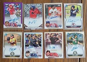 2023 Topps/Bowman Chrome Update Lot of 8 Rookie Autos Red Sox Paulino Duran