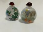 New ListingVintage Chinese Reverse Painted Snuff Perfume Oil Bottles Lot Of 2