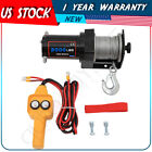 12V 2000LB Electric Winch Towing Trailer Steel Cable Off Road for JEEP Wrangler