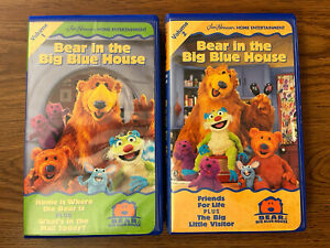 Bear in the Big Blue House Volume 1 & 2 VHS Tapes Vintage Disney Jim Henson Rare