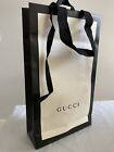 New ListingAuthentic GUCCI Empty Black & White Paper Shopping Gift Bag 11 x 6.5 X 2.5in