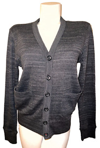 BANANA REPUBLIC Heritage Sweater Men's Size S Charcoal Gray Button LS Cardigan