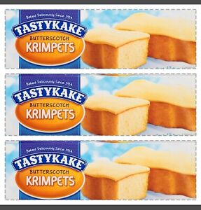 3 Boxes of Tastykake Butterscotch Krimpets 12 cakes per box New Fresh