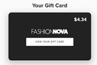 2 Fashion Nova Credit Gift Cards ($4.34 and $2.05)