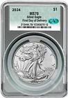 2024 American Silver Eagle First Day Delivery CAC MS70