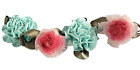 New ListingRibbonwork Rosette Flower Trim Millinery Applique Blue Ombre Pink Rose Lot Sew