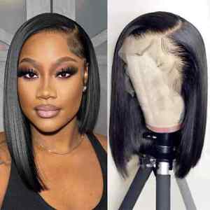Human Hair Wig Lace Front Wigs with Baby Hair  Lace Frontal Wig Natural Color