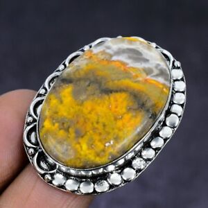 Bumble Bee Jasper Gemstone 925 Sterling Silver gift Jewelry Ring Size 9 V429