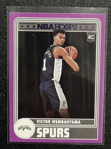 Victor Wembanyama 2023-24 Panini Hoops NBA Rookie Tribute PURPLE RC #298 SP