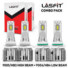 4x Lasfit 9005 9006 Combo LED Headlight High Low Beam Bulbs 6000K Cool White (For: 2000 Honda Accord)