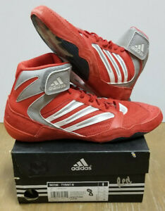 New Adidas Tyrint III Wrestilng Shoes Red/Grey/White New in Box Old Stock