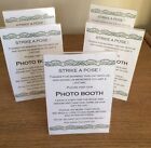 Lot of 5 Wedding Photo Booth Sign 5x7 Lucite Frame Table Decor Celtic Knot Funny
