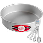 Fat Daddio's Round Cake Pan | 8 x 2 Inch | with a Lumintrail Spoon Set