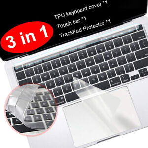 Clear Touch bar Keyboard Cover TrackPad Screen Protector for MacBook Pro 16 2019