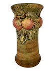 Weller Pottery Vase Baldwin Apple Pattern Flemish Woodcraft Large 9.75” Tall