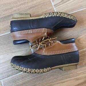 L.L. BEAN Duck Boots Women's SIZE 8 Low Top Lace Up MADE IN USA Hunting Rain