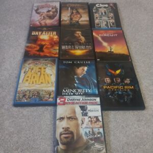 LOT OF 10 ADULT DVD ASSORTED MOVIES and RANDOM MIXED LOT PG-R Used Clue