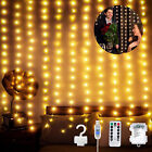 300 LED Curtain Fairy Lights USB String Light With Remote Xmas Party Wedding