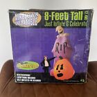 8ft 2004 Gemmy Ghost Tombstone Pumpkin blowup Inflatable Halloween decoration