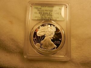 New Listing2021 W SILVER AMERICAN EAGLE $1 TYPE 1 PCGS PR70DCAM FIRST STRIKE 35TH ANNIVRSRY