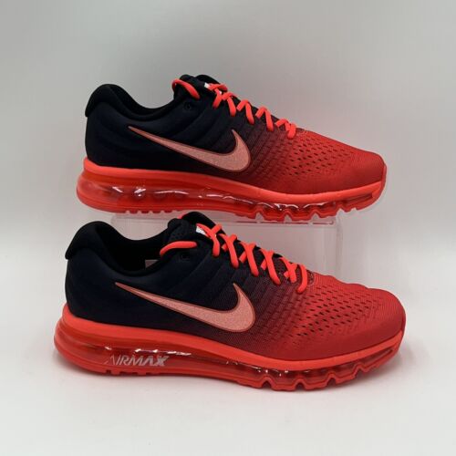 Nike Men's Size 11 Air Max 2017 Crimson Red/Black Running Shoes 849559 600