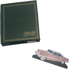 SHELIA'S Collectibles SHELIA 50'S CLASSIC VTG CAR CADILLAC PINK WOOD BOX WORN
