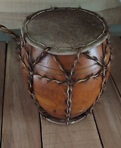 African Drum animal hide skin musical instrument percussion approx. 8
