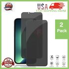 2 Pack Privacy Glass Screen Protector for iPhone 7 8 X XR 11 12 13 14 15 Pro Max