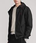 Polo Ralph Lauren Mens Water Repel Hooded Full Zip Windbreaker Black Jacket Sz M
