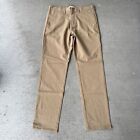 Baubax Pants Mens Size 34 x 32 Tan wool blend Stain and water resistant chino d4