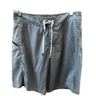 Volcom Men 30 Gray Swimming Bottom Pocket Walking Board Shorts Zip Tie