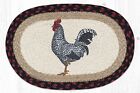 Set of 2 Braided Jute Oval Placemat/Trivet/Swatch. ROOSTER. Earth Rugs.10