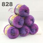 SALE LOT 6 Skeins x 50gr NEW Chunky Colorful Hand Knitting Scores Wool Yarn 828