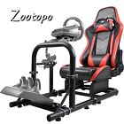 Zootopo Racing Sim Cockpit Stand with Red Seat Adjustable Fit for Logitech G29