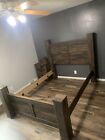 queen size bed frame with headboard wood